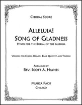 Alleluia. Song of Gladness SATB choral sheet music cover